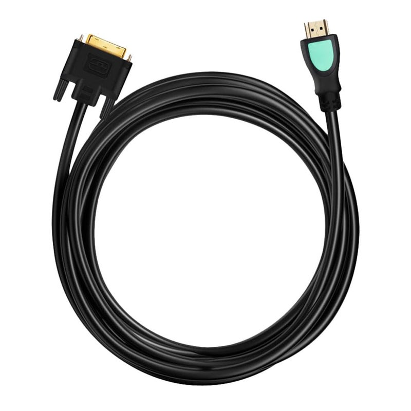 Black 59 Inch DVI Cable Ultra Fine Line High Definition Video Adapter for Computer - Image 2
